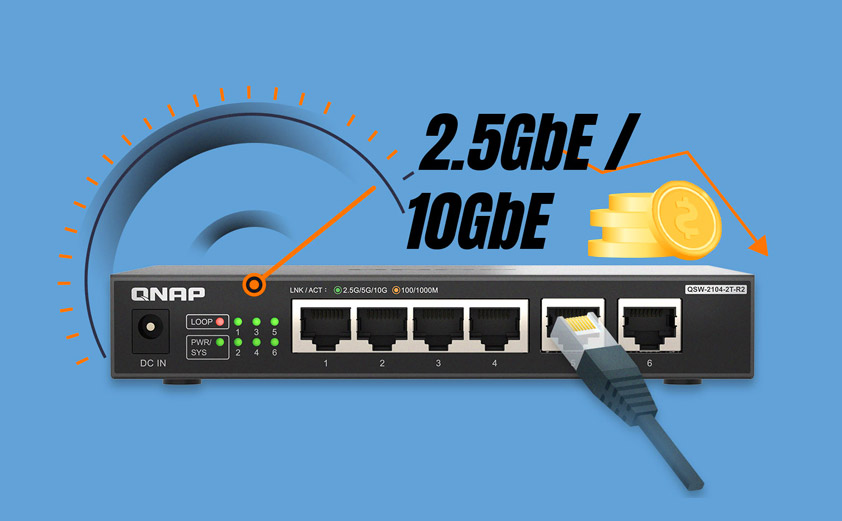 QNAP و شبکه 2.5GbE/10GbE: زیرساختی آماده برای تجربه ی جدیدی از سرعت