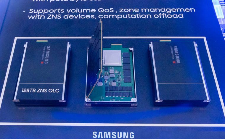 سامسونگ از SSDهای 128 ترابایتی رونمایی کرد و SSDهای 256 ترابایتی را برای سرورهای هوش مصنوعی به نمایش گذاشت